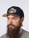 Бейсболка MITCHELL NESS арт. HP9529-LALDKNY Los Angeles Lakers NBA (dark navy)